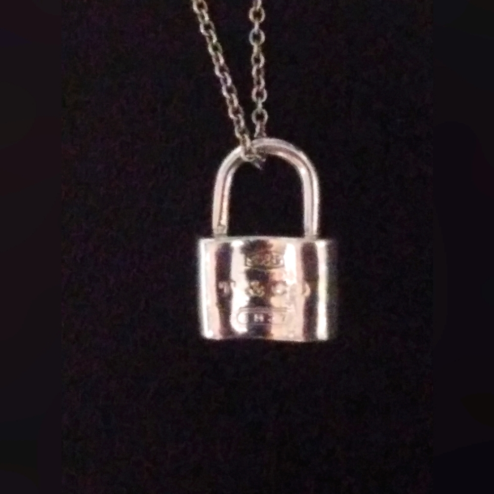 Vintage Tiffany & Co. Padlock Charm Pendant Necklace